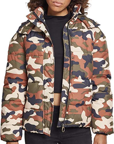 Urban Classics Damen TB2379-Ladies Boyfriend Camo Puffer Jacket Jacke, Mehrfarbig (Rustica 01456), Large von Urban Classics