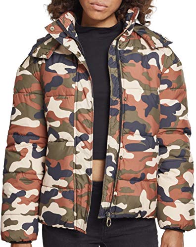 Urban Classics Damen Ladies Boyfriend Camo Puffer Jacket Jacke, per Pack Mehrfarbig (rustycamo 01456), Large (Herstellergröße: L) von Urban Classics