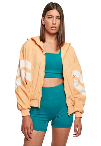 Urban Classics Damen TB2664-Ladies Crinkle Batwing Jacket Jacke, col.paleorange/whitesand, L von Urban Classics