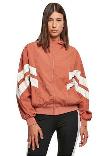 Urban Classics Damen Jacke Ladies Crinkle Batwing Jacket terracotta/whitesand L von Urban Classics