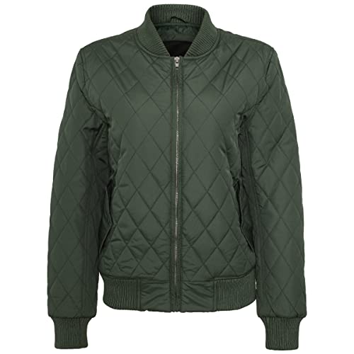 Urban Classics Damen Diamond Quilt Nylon Jacket Jacke, Olive, S von Urban Classics