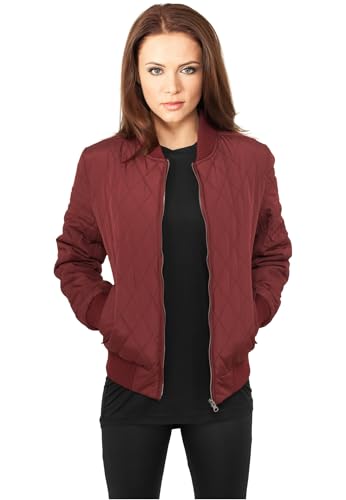 Urban Classics Damen Diamond Quilt Nylon Jacket Jacke, Burgundy, XS von Urban Classics
