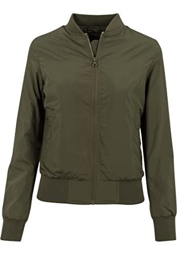 Urban Classics TB1217 Damen Jacke Ladies Light Bomber Jacket, Grün (Darkolive 551), Medium von Urban Classics
