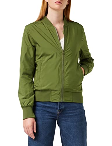 Urban Classics TB1217 Damen Jacke Ladies Light Bomber Jacket, Grün (Olive 176), 38 (Herstellergröße: M) von Urban Classics