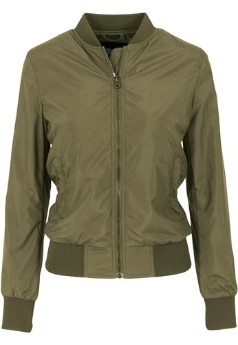 Urban Classics TB1217 Damen Jacke Ladies Light Bomber Jacket, Grün (Olive 176), 40 (Herstellergröße: L) von Urban Classics