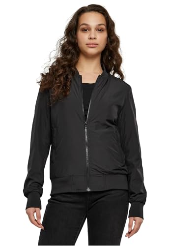 Urban Classics TB1217 Damen Jacke Ladies Light Bomber Jacket, Schwarz (Black 7), 40 (Herstellergröße: L) von Urban Classics