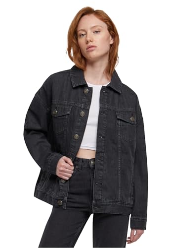 Urban Classics Damen Jacke Ladies Oversized 90`s Denim Jacket, Denim Jacke für Frauen, im Retro-Style, black washed, 5XL von Urban Classics