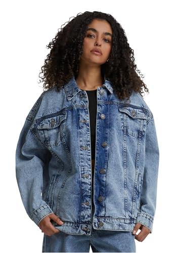 Urban Classics Damen Jeansjacke Ladies Oversized 90`s Denim Jacket, Jeansjacke für Frauen, im Retro-Style, Oversized Fit, Größen XS-5XL Urban Classics Damen Jeansjacke Ladies Oversized 90`s Denim Jacket, Jeansjacke für Frauen, im Retro-Style, Oversized Fit, Größen XS-5XL von Urban Classics