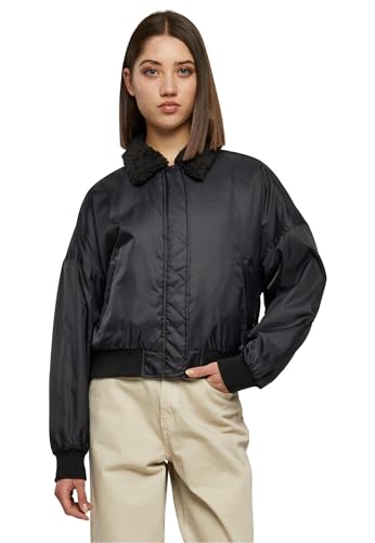 Urban Classics Damen TB6070-Ladies Pilot Bomber Jacket Jacke, Black/Black, XS von Urban Classics