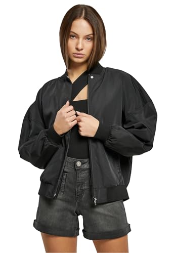 Urban Classics Damen TB5488-Ladies Recycled Oversized Light Bomber Jacket Jacke, Black, XXL von Urban Classics