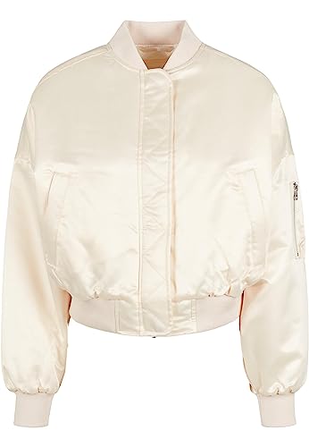 Urban Classics Damen Jacke Ladies Short Oversized Satin Bomber Jacket whitesand XXL von Urban Classics