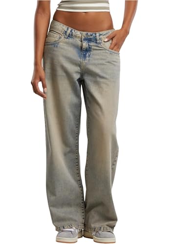 Urban Classics Damen Jeans Ladies Low Waist Baggy Fit Denim, Damen Jeanshose mit niedriger Taille und Baggy-Passform, Größen 26-36 von Urban Classics