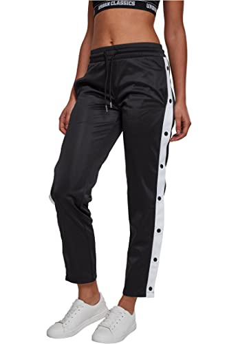 Urban Classics Damen TB1995-Ladies Button Up Track Pants Hose, blk/wht/blk, 4XL von Urban Classics