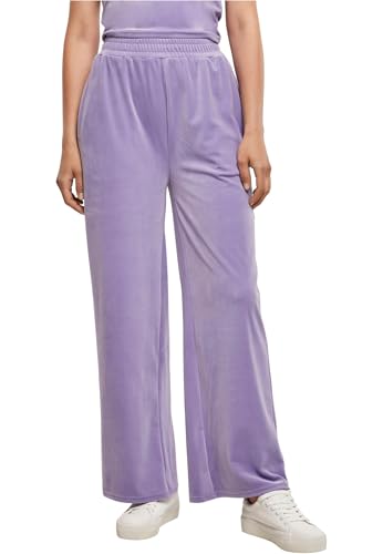 Urban Classics Damen Jogginghose Ladies High Waist Straight Velvet Sweatpants Lavender 4XL von Urban Classics