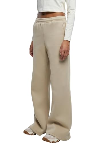 Urban Classics Damen TB6105-Ladies Organic Ultra Wide Sweat Pants Hose, wetsand, S von Urban Classics