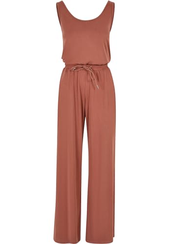 Urban Classics Damen Jumpsuit Ladies Long Sleevless Modal Jumpsuit Terracotta 5XL von Urban Classics