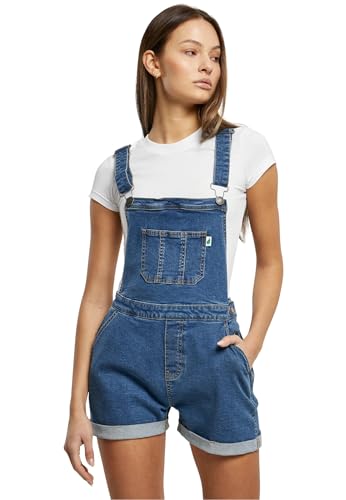 Urban Classics Damen TB5990-Ladies Organic Short Dungaree T-Shirt, clearblue Washed, 3XL von Urban Classics