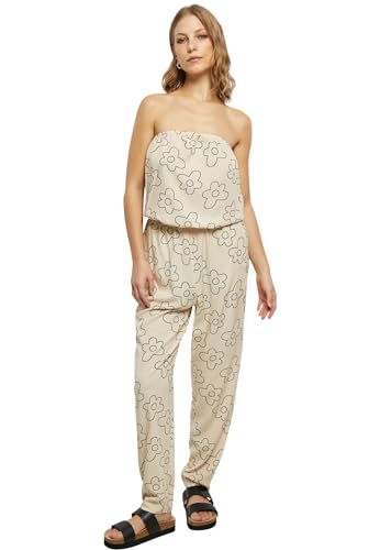 Urban Classics Damen Jumpsuit Ladies Viscose Bandeau Jumpsuit softseagrassflower XL von Urban Classics