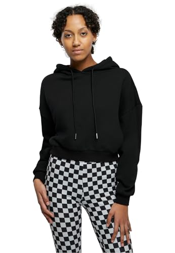 Urban Classics Damen Kapuzenpullover Ladies Cropped Heavy Hoody Black 4XL von Urban Classics