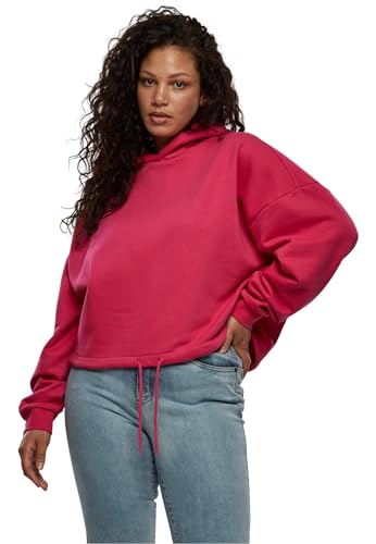 Urban Classics Damen Kapuzenpullover Ladies Cropped Oversized Hoodie hibiskuspink XS von Urban Classics