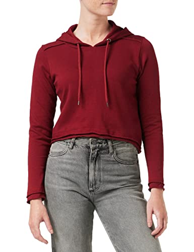 Urban Classics Damen Dames cropped terry hoody Kapuzenpullover, Burgundy, M EU von Urban Classics