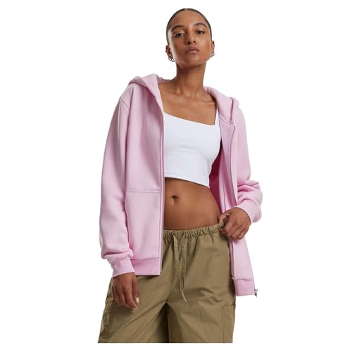 Urban Classics Damen Kapuzenpullover Ladies Fluffy Zip Hoody, Flauschiger Kapuzenpullover mit Reißverschluss für Frauen, Loose Fit von Urban Classics