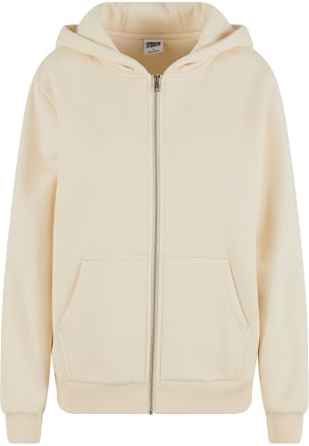 Urban Classics Ladies Fluffy Zip Cardigan whitesand, L von Urban Classics
