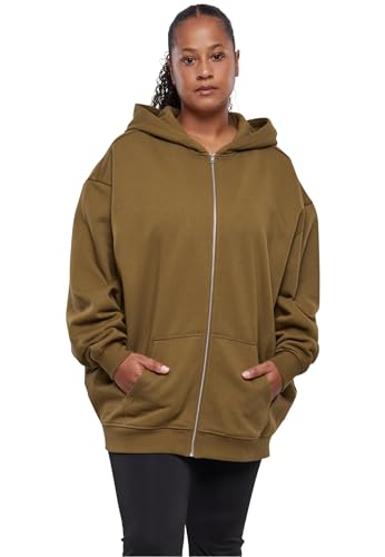 Urban Classics Ladies Oversized Zip Hoody Frauen Kapuzenjacke Oliv L von Urban Classics