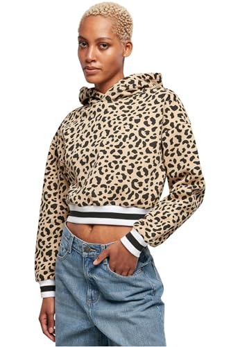 Urban Classics Damen Kapuzenpullover Ladies Short AOP College Hoody unionbeigeleo XS Urban Classics Damen Kapuzenpullover Ladies Short AOP College Hoody unionbeigeleo XS von Urban Classics