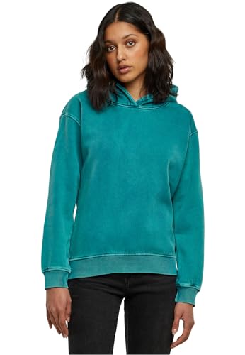 Urban Classics Damen TB6029-Ladies Stone Washed Hoody Kapuzenpullover, watergreen, XXL von Urban Classics