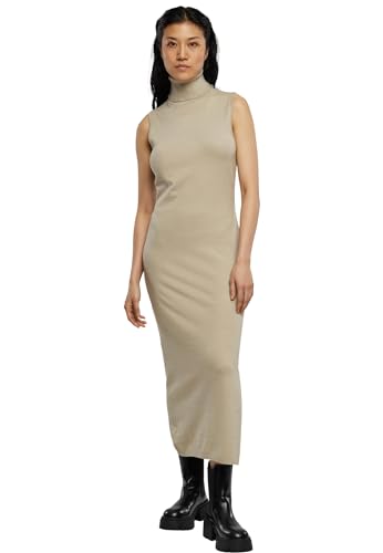 Urban Classics Damen Kleid Ladies Knitted Eco Viscose Turtleneck Dress wetsand 5XL von Urban Classics
