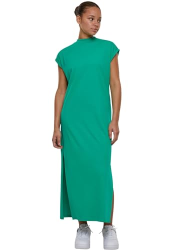 Urban Classics Damen Kleid Ladies Long Extended Shoulder Dress, langes Kleid für Frauen, Loose Fit, ferngreen, M von Urban Classics