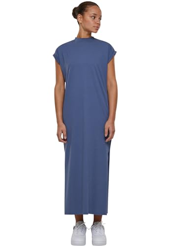 Urban Classics Damen Kleid Ladies Long Extended Shoulder Dress, langes Kleid für Frauen, Loose Fit, vintageblue, M von Urban Classics