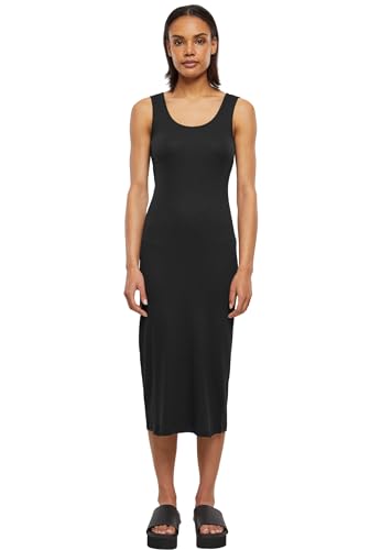 Urban Classics Damen Kleid Ladies Rib Top Dress, langes geripptes Kleid für Frauen, ärmellos, black, 5XL von Urban Classics