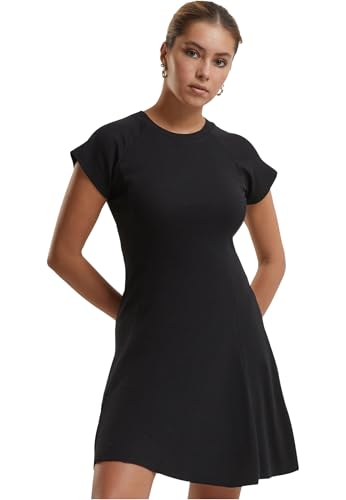 Urban Classics Damen Kleid Ladies Skater Rib Dress, Kurzarm Skaterkleid für Frauen, in Minilänge, erhältlich, Größen XS-5XL Urban Classics Damen Kleid Ladies Skater Rib Dress, Kurzarm Skaterkleid für Frauen, in Minilänge, erhältlich, Größen XS-5XL von Urban Classics
