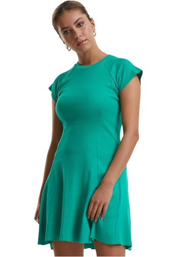 Urban Classics Damen Kleid Ladies Skater Rib Dress, Kurzarm Skaterkleid für Frauen, in Minilänge, erhältlich, Größen XS-5XL Urban Classics Damen Kleid Ladies Skater Rib Dress, Kurzarm Skaterkleid für Frauen, in Minilänge, erhältlich, Größen XS-5XL von Urban Classics