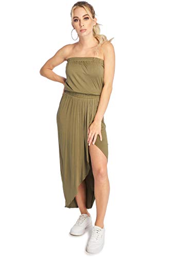 Urban Classics Damen Ladies Viscose Bandeau Dress Kleid, Olive, L von Urban Classics