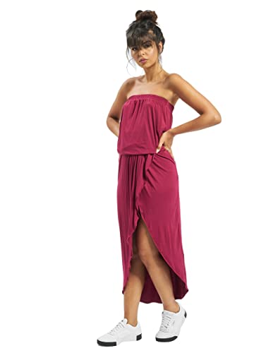 Urban Classics Damen Ladies Viscose Bandeau Dress Kleid, Burgundy, L von Urban Classics