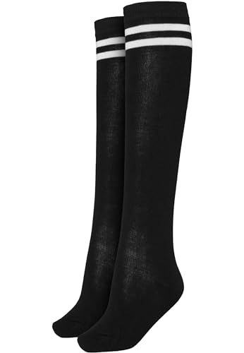 Urban Classics Damen Ladies College Socken Strümpfe Kniestr mpfe, Blk/Wht, 40-42 EU von Urban Classics