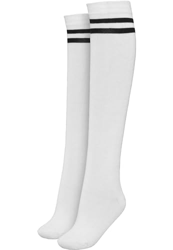 Urban Classics Damen Ladies College Socken Strümpfe Kniestr mpfe, White/Black, 40-42 EU von Urban Classics