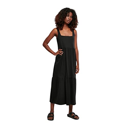 Urban Classics Damen Ladies 7/8 Length Valance Summer Dress Kleid, Schwarz, S EU von Urban Classics