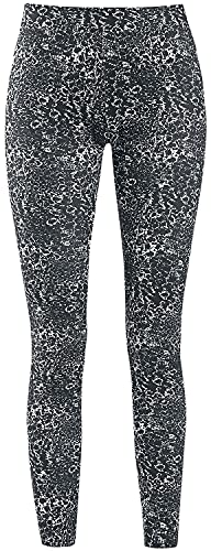 Urban Classics Damen TB3786-Ladies AOP Leggings, Black/White, L von Urban Classics