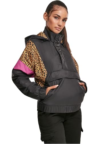 Urban Classics Damen, Jacke, Mehrfarbig (Black/Leo 01945), XL von Urban Classics