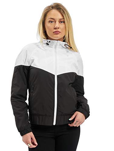 Urban Classics Damen TB3638-Ladies Arrow Windbreaker Windjacke, White/Black, 4XL von Urban Classics