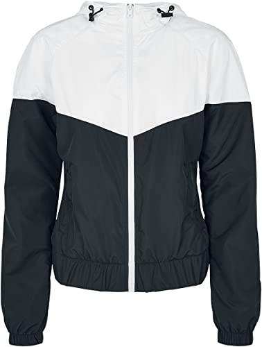 Urban Classics Damen TB3638-Ladies Arrow Windbreaker Windjacke, White/Black, 5XL von Urban Classics