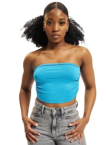 Urban Classics Damen Ladies Bandeau Top, Blau (Turquoise 00217), M von Urban Classics