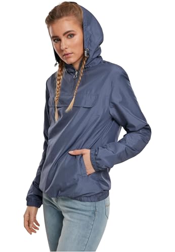 Urban Classics Damen Ladies Basic Pull Over Jacket Jacke, vintageblue, XS Urban Classics Damen Ladies Basic Pull Over Jacket Jacke, vintageblue, XS von Urban Classics