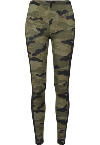 Urban Classics Damen Urban Classics Camo Stripe voor dames Leggings, Schwarzgrau, S EU von Urban Classics