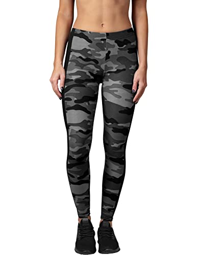 Urban Classics Damen Urban Classics Dames Camo Streep Leggings, Mehrfarbig (Dunkelcamo / Blk 00840), M EU von Urban Classics