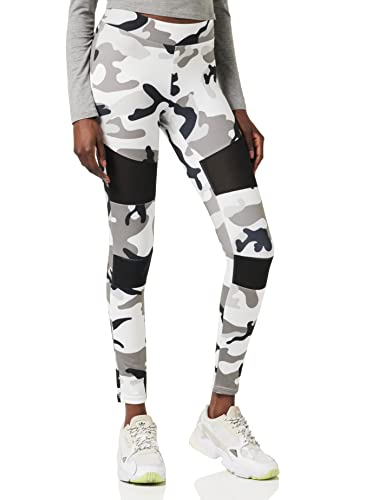 Urban Classics Damen Ladies Camo Tech Mesh Leggings, snowcamo, XL von Urban Classics